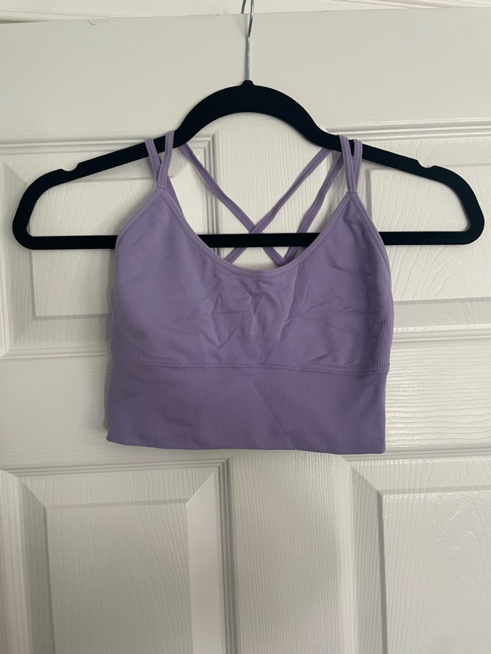 NVGTN Lavender Double-Crisscross Seamless Sports Bra